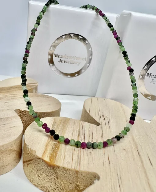 Ruby Zoisite Beaded Necklace