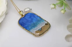 Rustic Beach Scene Pendant