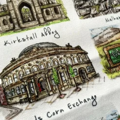 Scenes of Yorkshire Illustrated Tea Towel