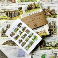 Scenes of Yorkshire Illustrated Tea Towel