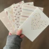 Set of 5 Heart Notecards