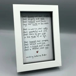 She Framed Poem