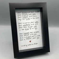 She Framed Poem