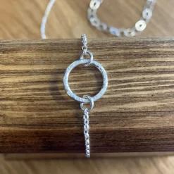 Silver Bracelet with Textured Detail