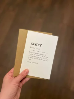 Sister Definition Card