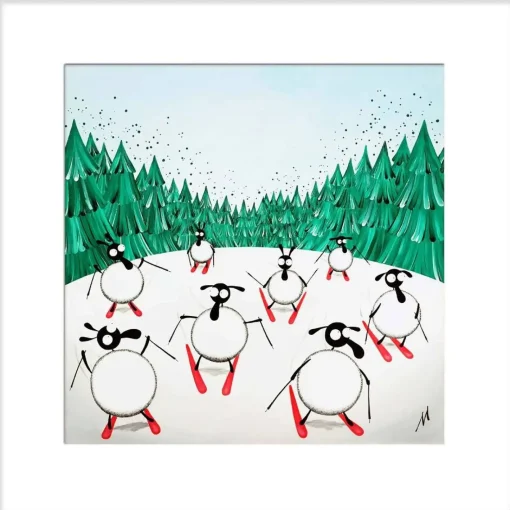 Ski Ewe Later | Fun Sheep Art | Art & Soul