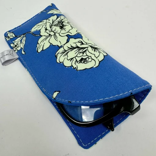 Slip In Glasses Case - Colbalt Blue Floral