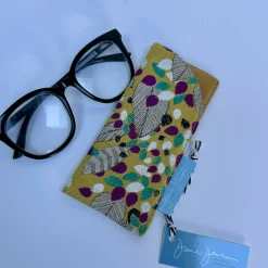 Slip In Glasses Case - Mustard Leaves