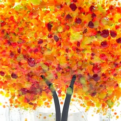 Small Autumn Tree Tea Light
