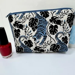 Small Make Up Bag - Blue Tiger