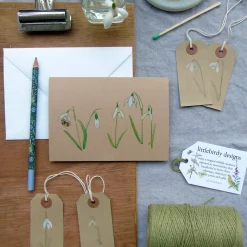 Snowdrops Hand Finished Card