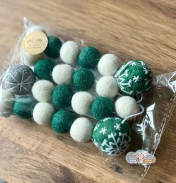 Snowflake Feltball Garland