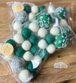Snowflake Feltball Garland