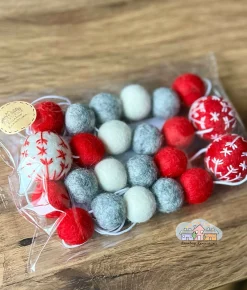 Snowflake Feltball Garland