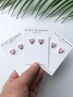 Speckled Lilac studs