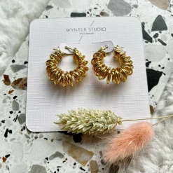 Spiral Gold Hoop Earrings