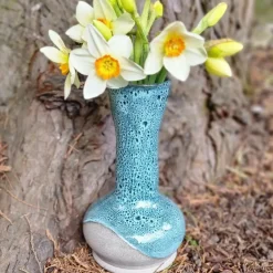 Spotty Green Flower Vase