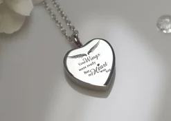 Stainless Steel Wings Urn Pendant