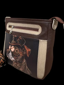 STEAMPUNK DOG CROSSBODY BAG