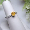 Sterling Silver Amber Ring