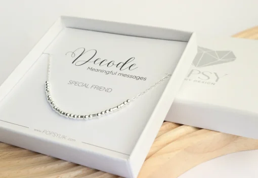Sterling Silver Morse Code Necklaces