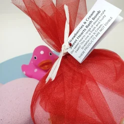 Strawberries and Cream Sweet Heart Bath Bomb