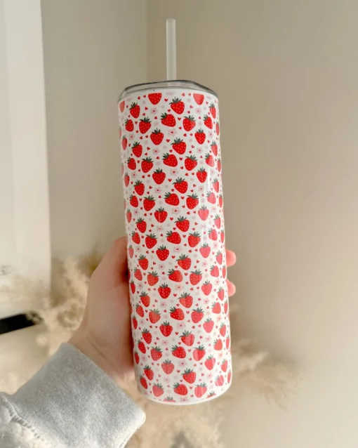 Strawberries 20oz Stainless Steel Tumbler