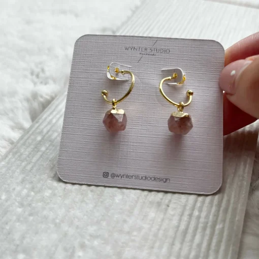 Strawberry Quartz Earrings