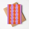 Striped ‘Love’ Valentine’s Card