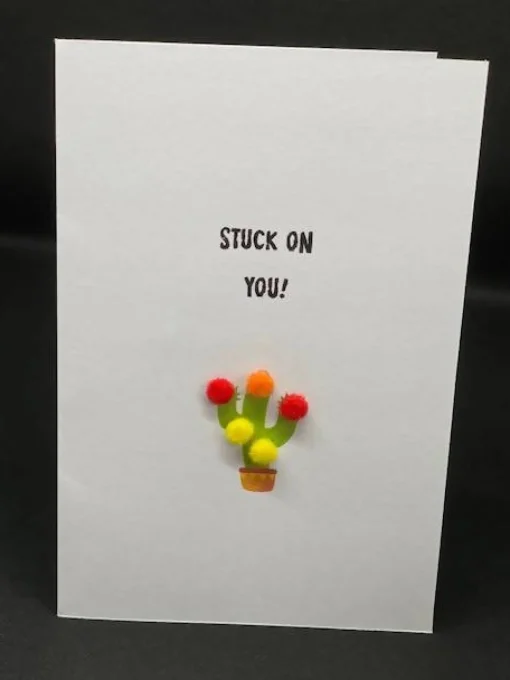 ‘Stuck on You’ - Pom Pom greeting card