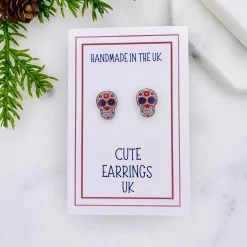 Sugar Skull Stud Earrings