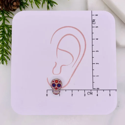 Sugar Skull Stud Earrings