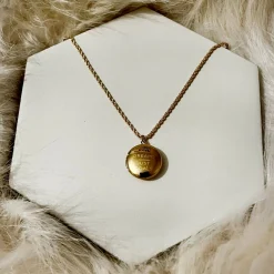 Sun Dial Affirmation Locket Necklace