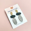 Tan/Black/Dash Statement Earrings