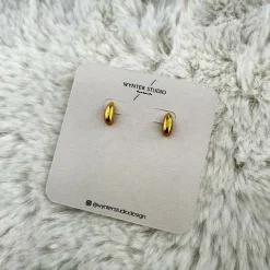 Teardrop Stud Earrings