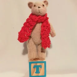 Teddy with Red Scarf Ornament