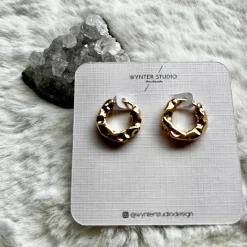 Textured Hoop Earrings