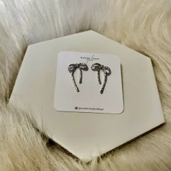Textured Stud Bow Earrings
