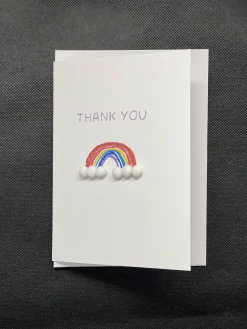Thank you Rainbow - Pom Pom greeting card