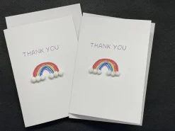 Thank you Rainbow - Pom Pom greeting card