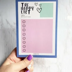 The Happy List Gratitude Notepad A6