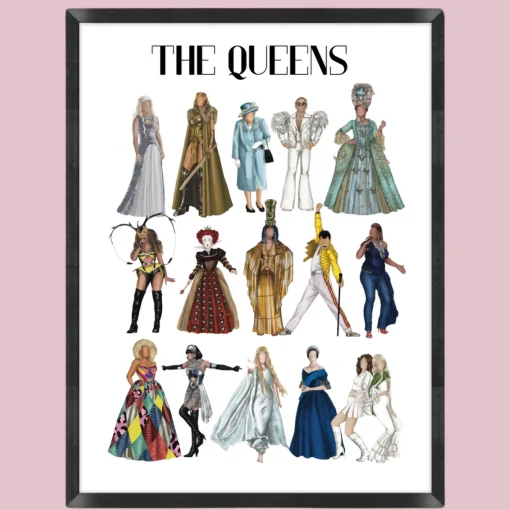 The Queens Illustration Print