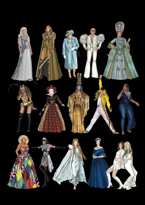 The Queens Illustration Print