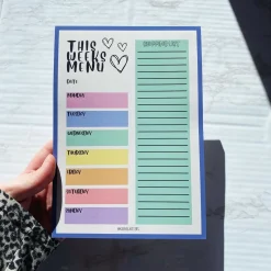 This Weeks Menu Notepad A5
