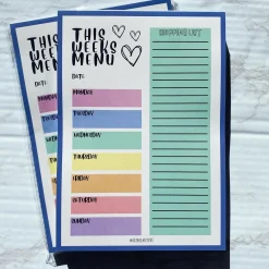 This Weeks Menu Notepad A5