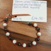 Tibetan Silver Toggle Catch Bracelet with Faceted Grey Hematite, Carne