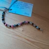 Tibetan Silver Toggle Catch Bracelet with Faceted Black Agate, Dragon