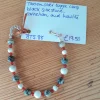 Tibetan Silver Toggle Catch Bracelet with Black Silkstone, Carnelian a