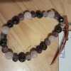 Tibetan Silver Toggle Clasp Bracelet with Faceted Hematite, Chevron Am