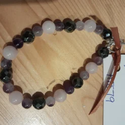 Tibetan Silver Toggle Clasp Bracelet with Faceted Hematite, Chevron Am